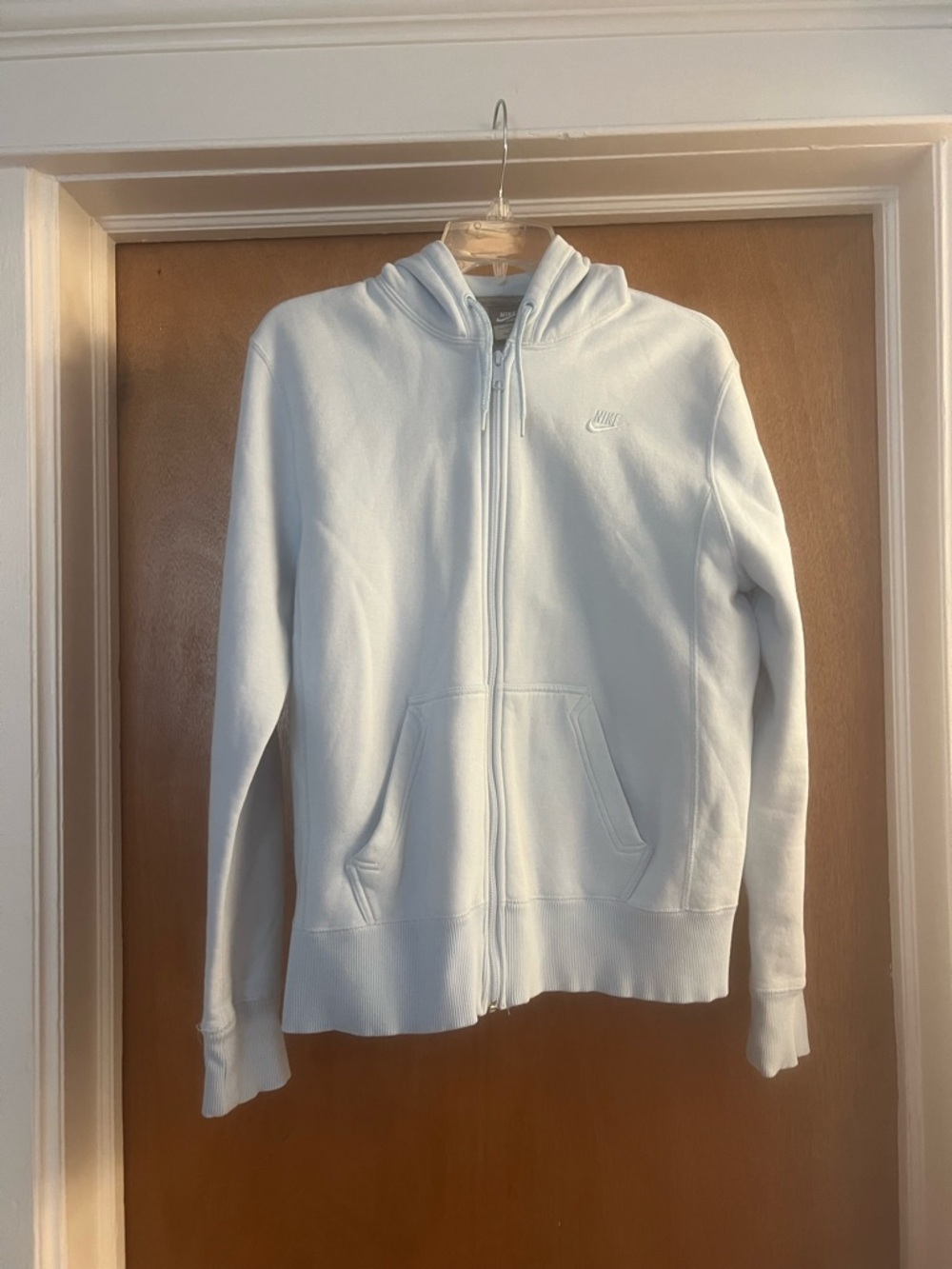 Nike Women’s Light Blue Full-Zip Hooded Sweatshirt Jacket